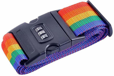 CNB Number Lock 3-digit Suitcase Strap Adjustable for All kinds of Luggage Luggage Strap(Multicolor)