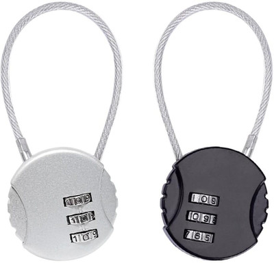 hiyon Small 3 Digit Combination Padlock Locks for Home Office Hotel Doors Safety Lock(Multicolor)