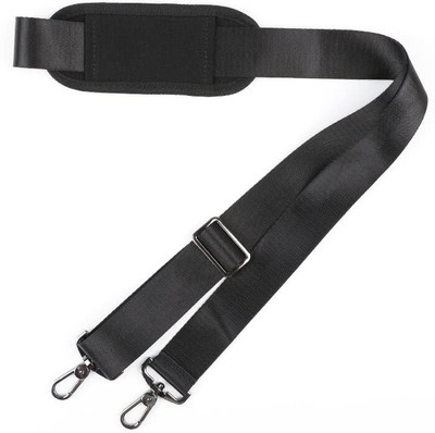 Saco 60 Inch Nylon Silk Material Shoulder Strap with Shoulder Pad Metal Swivel Hooks Luggage Strap(Black)