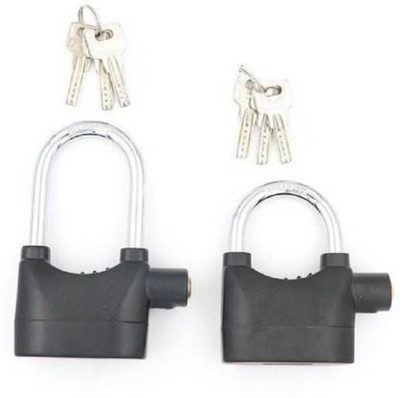 MELZRON Anti Theft System Security Pad Lock with Burglar Smart Alarm Siren Lock Safety Lock(Black)