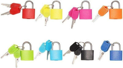 NFI essentials Set of 8 Suitcase Locks, Multicolor Luggage Padlocks Set, Lock with Keys, Small Safety Lock(Multicolor)
