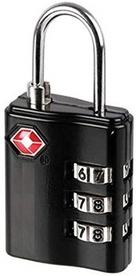 Inditradition TSA Accepted 3-Digit Combination Luggage Lock for Suitcase & Baggage - Pack of 2 Safety Lock(Black)