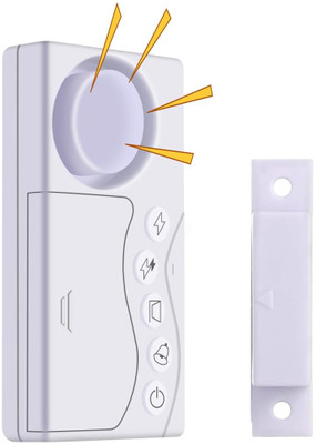 ZITRONIX Door Alarm Home Security Alarm 108db High Loud Door Alarm with 4 Ringtones Safety Lock(White)