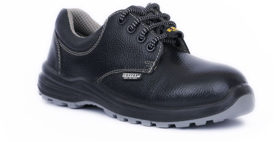 Coffer Safety Composite Toe Leather Safety Shoe(Black, S1, Size 5)
