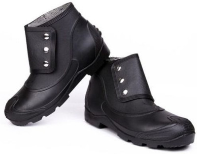 gumboots Steel Toe Rubber Safety Shoe(Black, S1, Size 6)