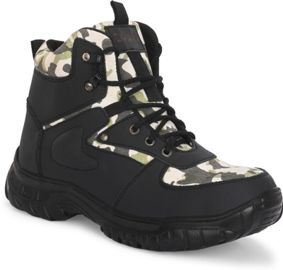 Ozarro Steel Toe Genuine Leather Safety Shoe(Olive, S1, Size 9)