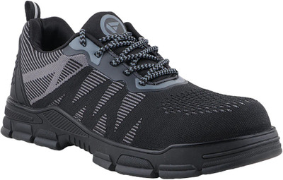 FUEL Steel Toe Fabric Safety Shoe(Black, S1, Size 10)