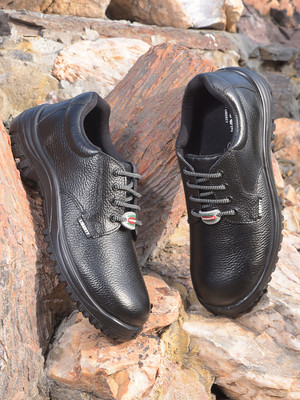 Liberty Steel Toe Leather Safety Shoe(Black, S1, Size 10)