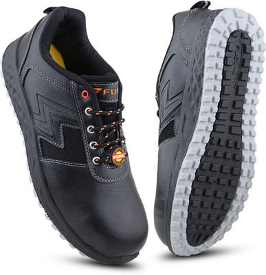 FUEL Steel Toe Synthetic Leather Safety Shoe(Black, S1, Size 10)