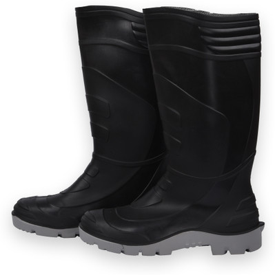 Mallcom Steel Toe PVC Safety Shoe(Black, SRC, Size 7)