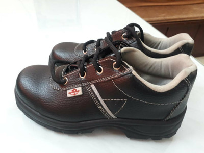 MKE Steel Toe Leather Safety Shoe(Black, S1, Size 9)