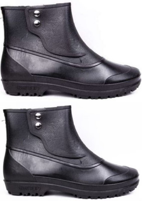 HOUSE OF COMMON Soft Toe Rubber Safety Shoe(Black, S2P, Size 9)