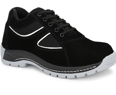 Dimmo Steel Toe Suede Safety Shoe(Black, S1, Size 10)