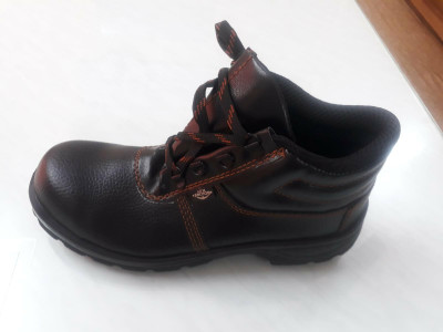 MKE Steel Toe Leather Safety Shoe(Black, S1, Size 9)