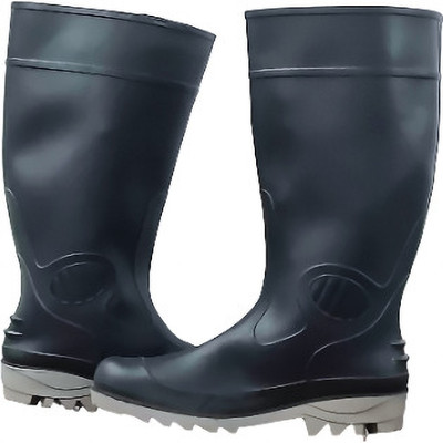 Hillson Fiber Toe Rubber Safety Shoe(Black, S2, Size 9)