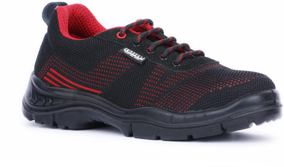 Coffer Safety Steel Toe Mesh Safety Shoe(Black, S1, Size 5)