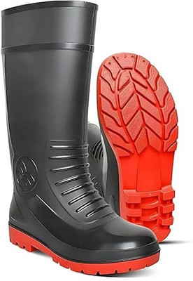 Zossta Steel Toe PVC Safety Shoe(Black, S4, Size 6)