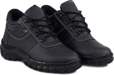 trapsy Steel Toe Nappa Leather Safety Shoe(Black, S2P, Size 8)