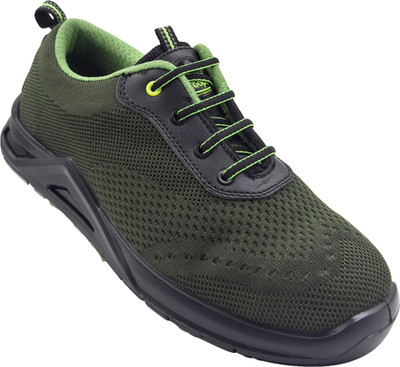 Allen Cooper Steel Toe Fabric Safety Shoe(Olive, S2, Size 8)
