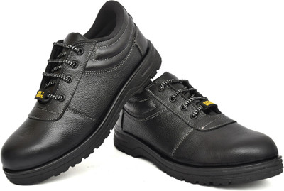 ALLTAR Steel Toe Genuine Leather Safety Shoe(Black, S1, S1P, Size 5)