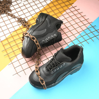 CARBOY Steel Toe Fabric Safety Shoe(Black, S1, Size 7)