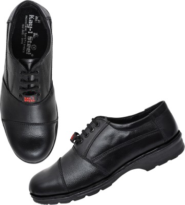 kay1steel Steel Toe Genuine Leather Safety Shoe(Black, S1, Size 5)