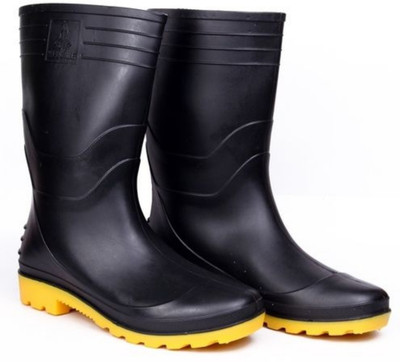 Hillson Soft Toe PVC Safety Shoe(Yellow, SB, Size 7)