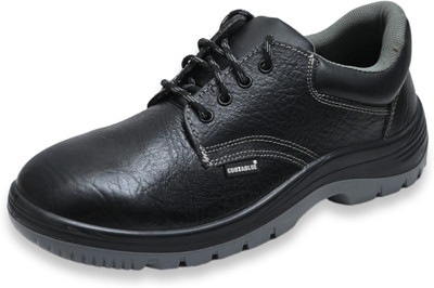 Contablue Steel Toe Grain Leather Safety Shoe(Black, S2, Size 7)