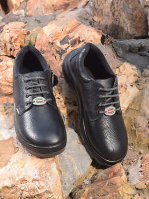 Liberty Steel Toe Leather Safety Shoe(Black, S1, Size 10)