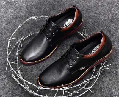 TOR Shoes Steel Toe Genuine Leather Safety Shoe(Black, S1P, Size 8)