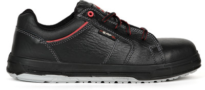 Perf Steel Toe Grain Leather Safety Shoe(Black, S1, Size 5)