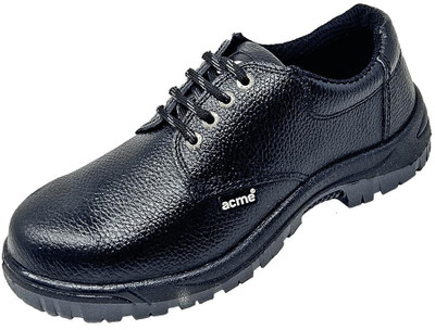 safety shoe Steel Toe PVC Safety Shoe(Black, S1, Size 7)