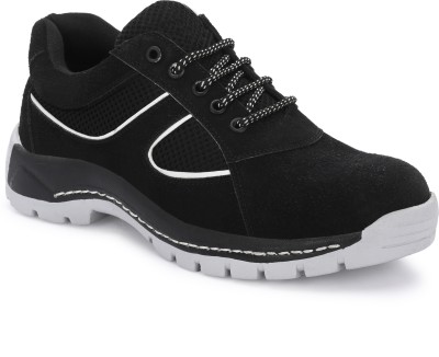 Dimmo Steel Toe Suede Safety Shoe(Black, S1, Size 7)
