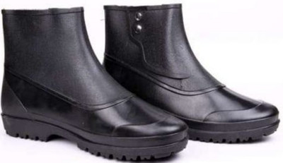 Hillson Soft Toe Rubber Safety Shoe(Black, S1, Size 10)