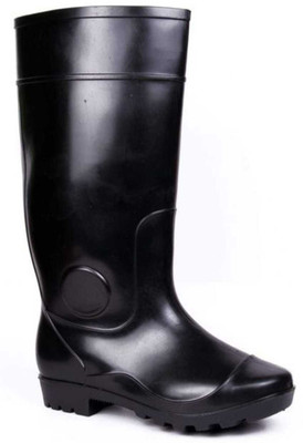 Hillson Soft Toe PVC Safety Shoe(Black, S5, Size 8)
