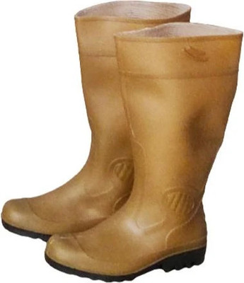 HOUSE OF COMMON Steel Toe PVC Safety Shoe(Khaki, S5, Size 8)