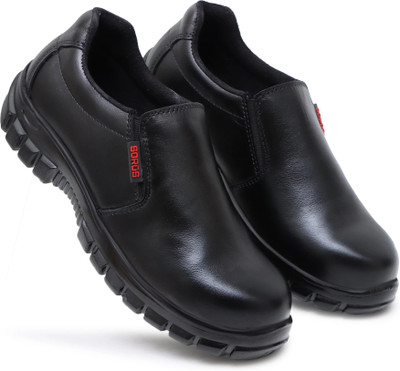 Sanglick Steel Toe Genuine Leather Safety Shoe(Black, S2, Size 7)