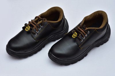 komico Steel Toe Synthetic Leather Safety Shoe(Black, S1, Size 7)