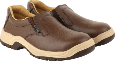 Liberty Steel Toe Genuine Leather Safety Shoe(Brown, S1, Size 9)