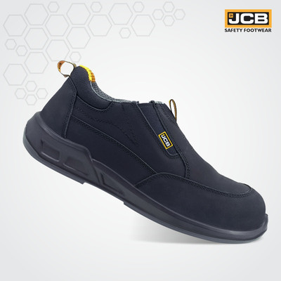 JCB Steel Toe Nubuck Leather Safety Shoe(Black, S1, Size 7)