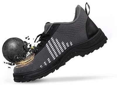 Robustt Steel Toe Mesh Safety Shoe(Grey, S3, Size 8)