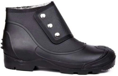 HOUSE OF COMMON Steel Toe Rubber Safety Shoe(Black, S5, Size 10)