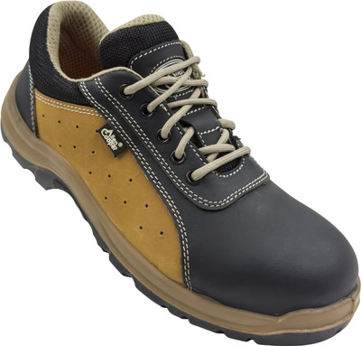 Allen Cooper Steel Toe Leather Safety Shoe(Black, S2, Size 7)
