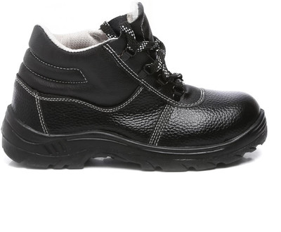 Agarson Steel Toe Synthetic Leather Safety Shoe(Black, S1, Size 8)