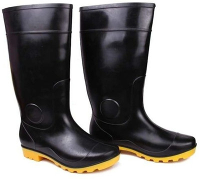 HOUSE OF COMMON Soft Toe Rubber Safety Shoe(Black, S1, Size 9)