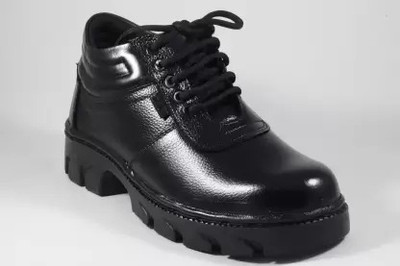 Joker Steel Toe Leather Safety Shoe(Black, S1, Size 11)
