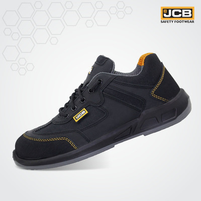 JCB Steel Toe Nubuck Leather Safety Shoe(Black, S1, Size 7)