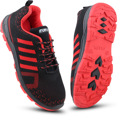 FUEL Steel Toe Fabric Safety Shoe(Red, S1, Size 8)