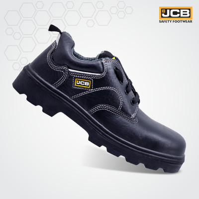JCB Steel Toe Genuine Leather Safety Shoe(Black, S1, Size 8)