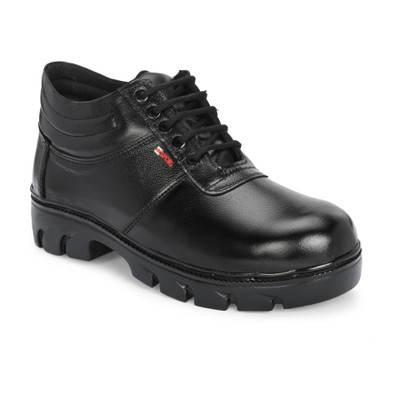 Joker Steel Toe Leather Safety Shoe(Black, S1, Size 10)